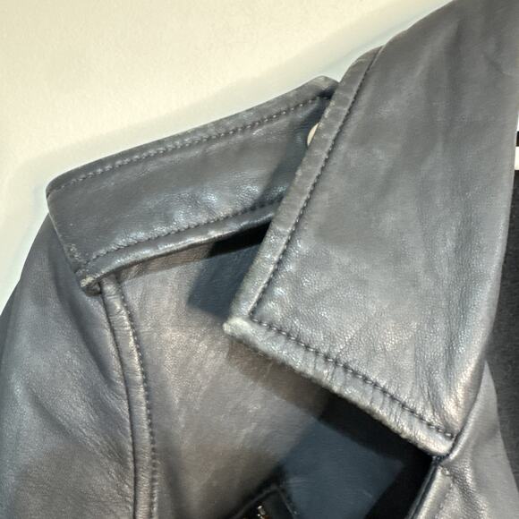 IRO Newhan Dark Gray Lamb Leather Biker Moto Jacket Size 38 US 6 Retail $1345 - Picture 14 of 16